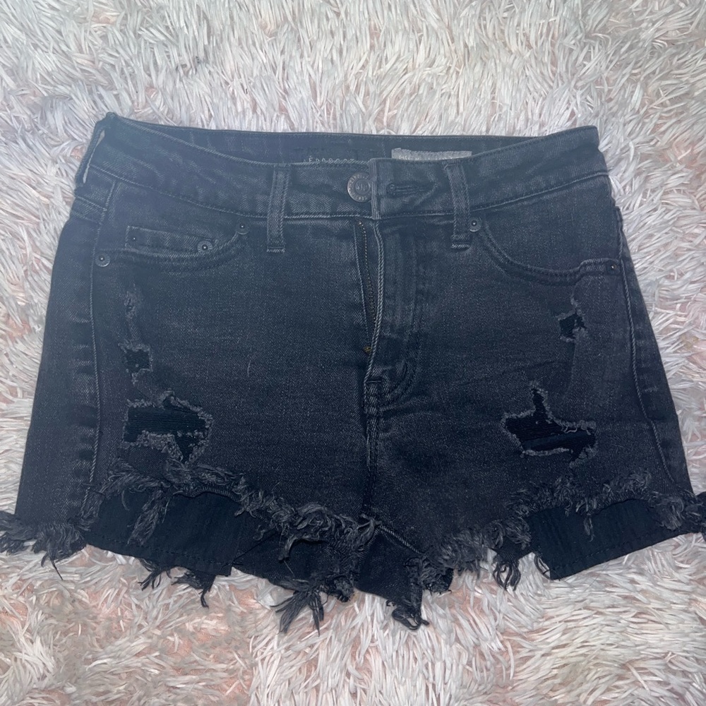 Black Jean shorts